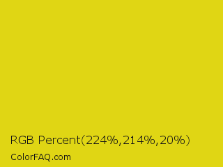 RGB Percent 88%,84%,8% Color Image