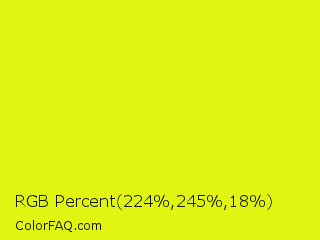 RGB Percent 88%,96%,7% Color Image