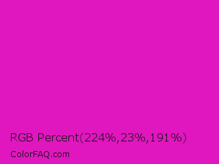 RGB Percent 88%,9%,75% Color Image