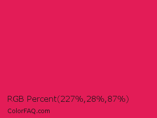 RGB Percent 89%,11%,34% Color Image