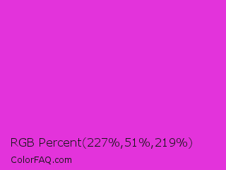 RGB Percent 89%,20%,86% Color Image