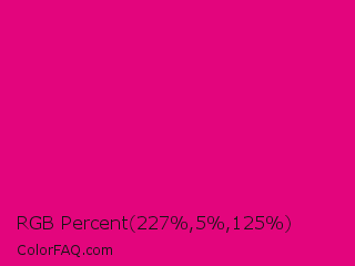 RGB Percent 89%,2%,49% Color Image
