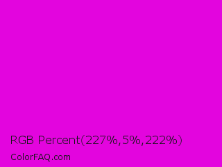 RGB Percent 89%,2%,87% Color Image