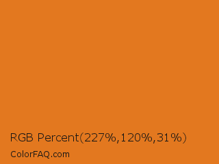 RGB Percent 89%,47%,12% Color Image