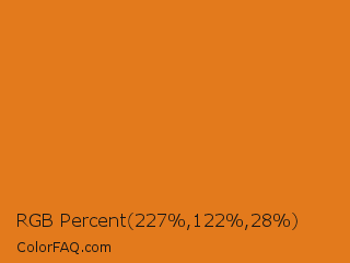RGB Percent 89%,48%,11% Color Image