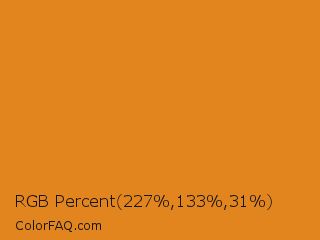 RGB Percent 89%,52%,12% Color Image