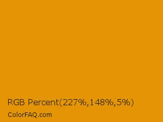 RGB Percent 89%,58%,2% Color Image
