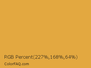 RGB Percent 89%,66%,25% Color Image