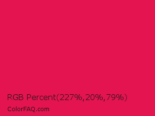RGB Percent 89%,8%,31% Color Image