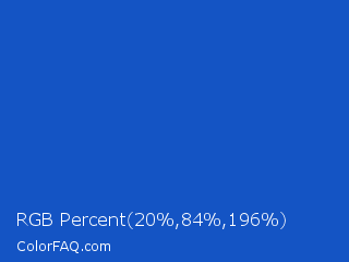 RGB Percent 8%,33%,77% Color Image