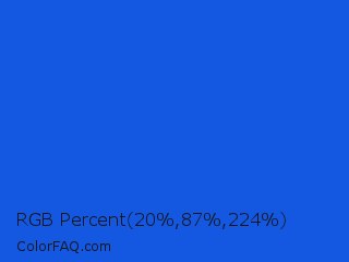 RGB Percent 8%,34%,88% Color Image