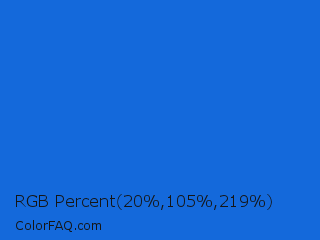 RGB Percent 8%,41%,86% Color Image