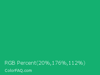 RGB Percent 8%,69%,44% Color Image