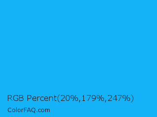 RGB Percent 8%,70%,97% Color Image
