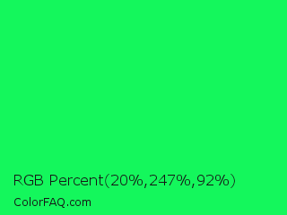 RGB Percent 8%,97%,36% Color Image