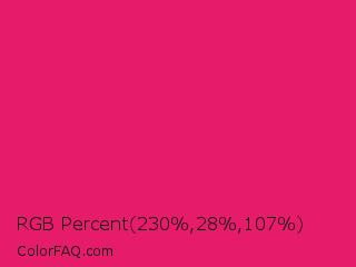 RGB Percent 90%,11%,42% Color Image