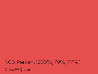 RGB Percent 90%,31%,30% Color Image