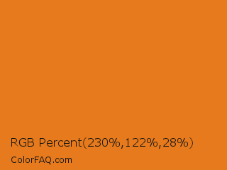 RGB Percent 90%,48%,11% Color Image