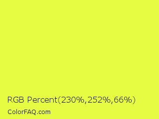 RGB Percent 90%,99%,26% Color Image