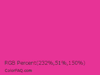 RGB Percent 91%,20%,59% Color Image
