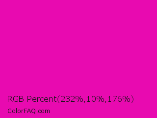 RGB Percent 91%,4%,69% Color Image