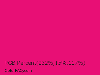 RGB Percent 91%,6%,46% Color Image