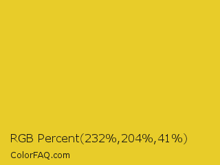 RGB Percent 91%,80%,16% Color Image
