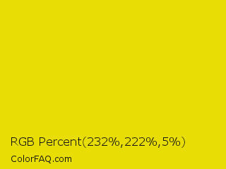 RGB Percent 91%,87%,2% Color Image