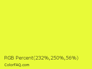 RGB Percent 91%,98%,22% Color Image