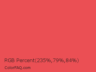 RGB Percent 92%,31%,33% Color Image