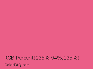 RGB Percent 92%,37%,53% Color Image