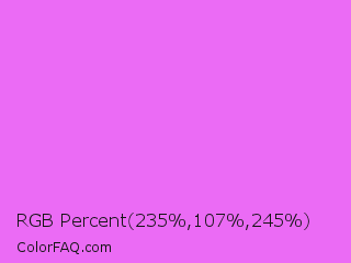 RGB Percent 92%,42%,96% Color Image