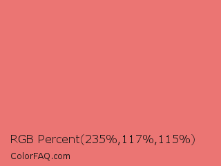 RGB Percent 92%,46%,45% Color Image
