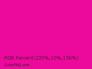 RGB Percent 92%,4%,61% Color Image