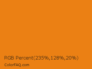 RGB Percent 92%,50%,8% Color Image