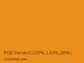 RGB Percent 92%,56%,11% Color Image
