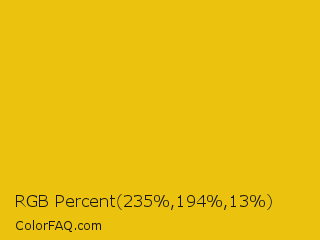 RGB Percent 92%,76%,5% Color Image