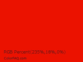RGB Percent 92%,7%,0% Color Image