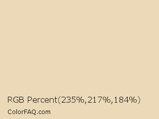 RGB Percent 92%,85%,72% Color Image