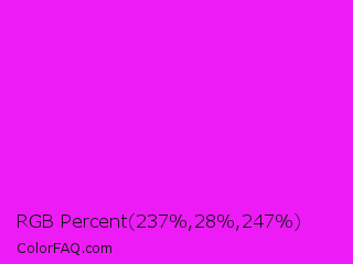RGB Percent 93%,11%,97% Color Image