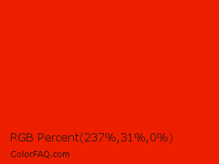 RGB Percent 93%,12%,0% Color Image