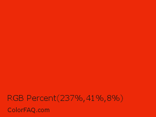 RGB Percent 93%,16%,3% Color Image