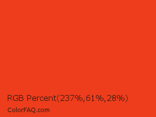 RGB Percent 93%,24%,11% Color Image