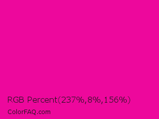 RGB Percent 93%,3%,61% Color Image