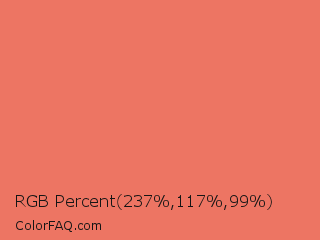 RGB Percent 93%,46%,39% Color Image