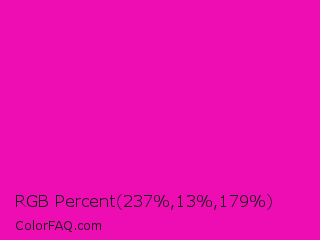 RGB Percent 93%,5%,70% Color Image