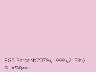 RGB Percent 93%,78%,85% Color Image