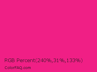 RGB Percent 94%,12%,52% Color Image