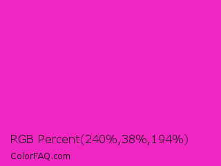 RGB Percent 94%,15%,76% Color Image