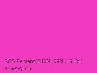 RGB Percent 94%,23%,75% Color Image